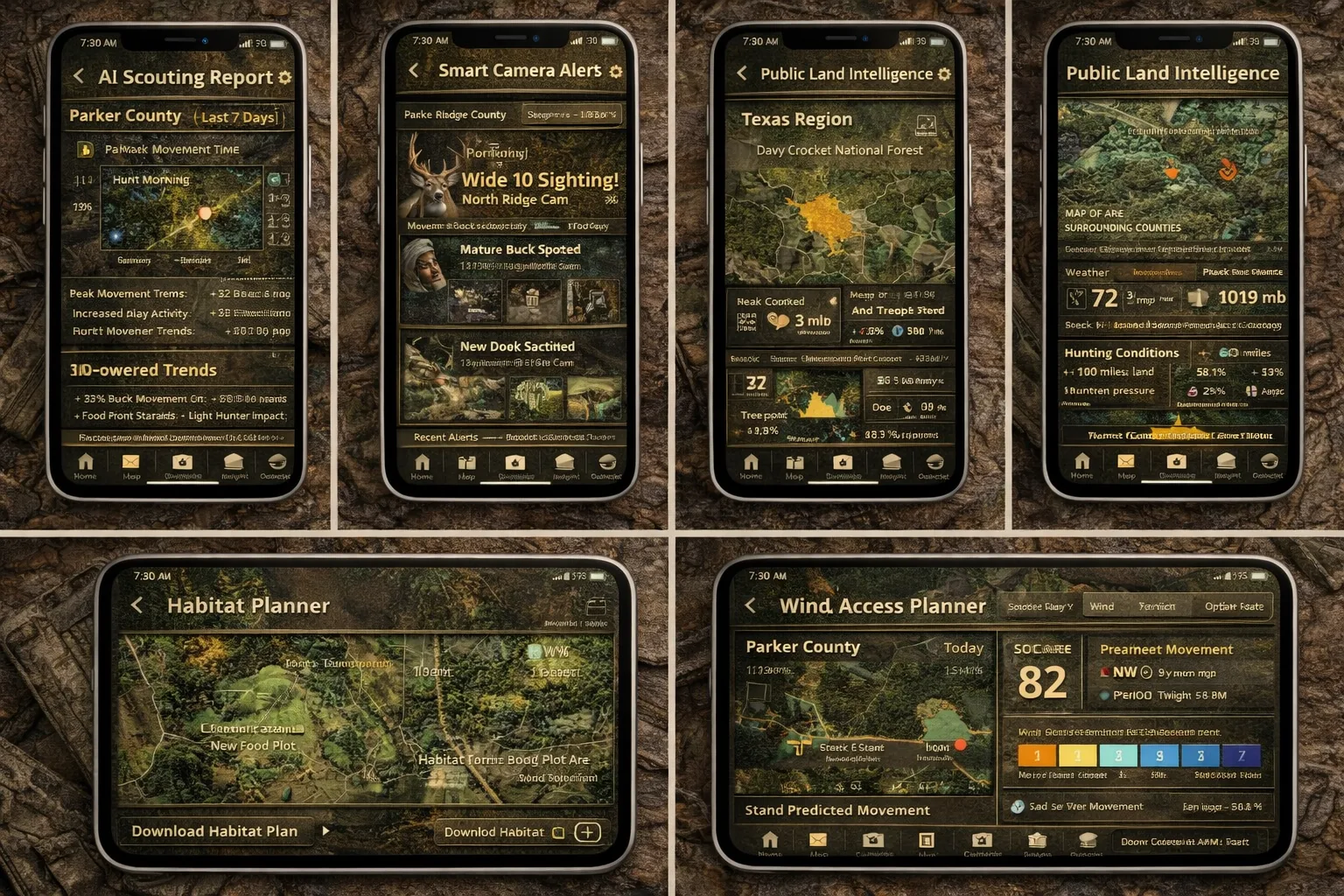 BuckVisionAI app screen grid